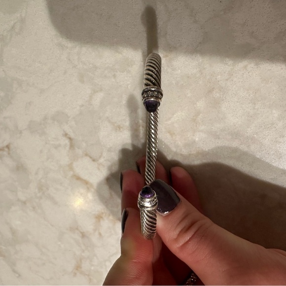 David Yurman Classic Cable Bracelet - 4mm - Amethyst with diamonds - Picture 4 of 6
